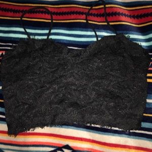 Black crop top, size small